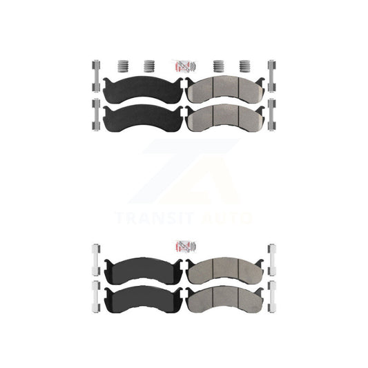 Semi-Metallic Disc Brake Pads Front Rear Kit For Kenworth T370 International M2