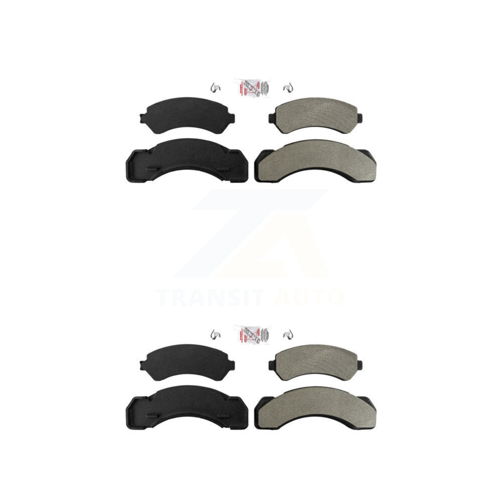 Semi-Metallic Disc Brake Pads Front Rear Kit For GMC C3500 Freightliner P42 MT45