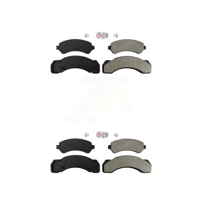 Semi-Metallic Disc Brake Pads Front Rear Kit For GMC C3500 Freightliner P42 MT45