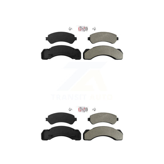 Semi-Metallic Disc Brake Pads Front Rear Kit For GMC C3500 Freightliner P42 MT45