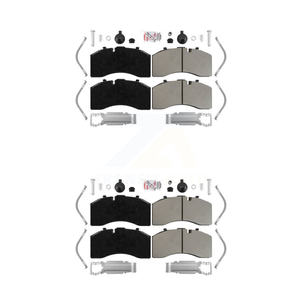 Semi-Metallic Disc Brake Pads Front Rear Kit For Peterbilt Freightliner Kenworth