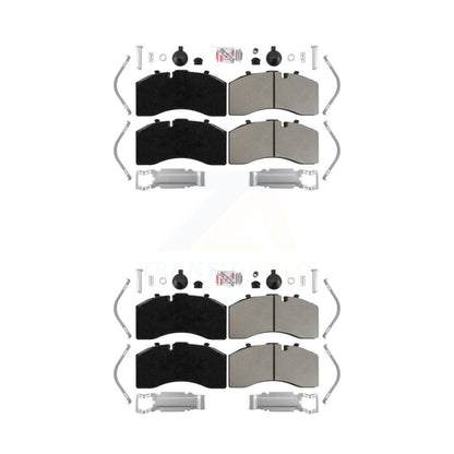 Semi-Metallic Disc Brake Pads Front Rear Kit For Peterbilt Freightliner Kenworth