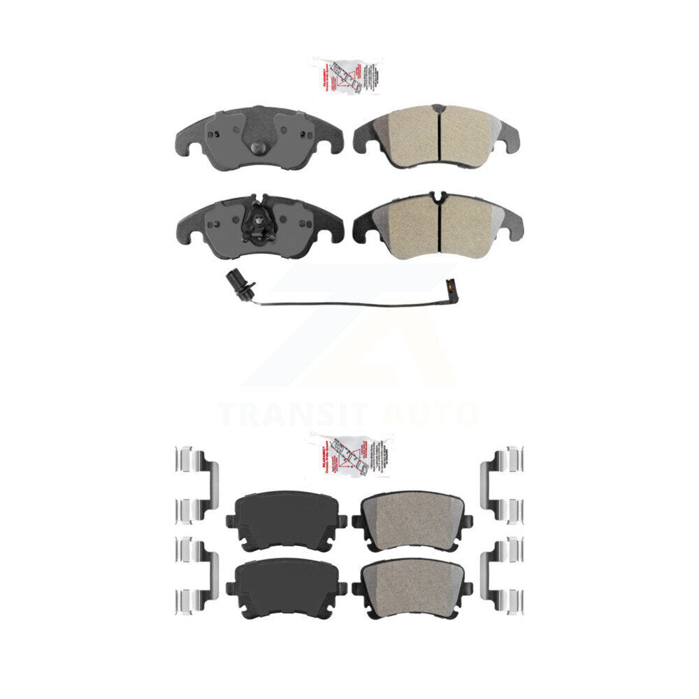 Semi-Metallic Disc Brake Pads Front Rear Kit For 2013-2014 Audi A4 allroad