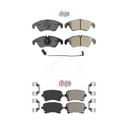 Semi-Metallic Disc Brake Pads Front Rear Kit For 2013-2014 Audi A4 allroad