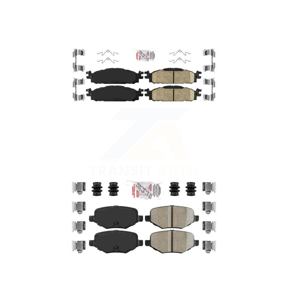 Ceramic Disc Brake Pads Front Rear Kit For Ford Explorer Flex Taurus Lincoln MKT