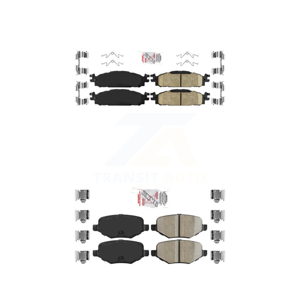 Ceramic Disc Brake Pads Front Rear Kit For Ford Explorer Flex Taurus Lincoln MKT