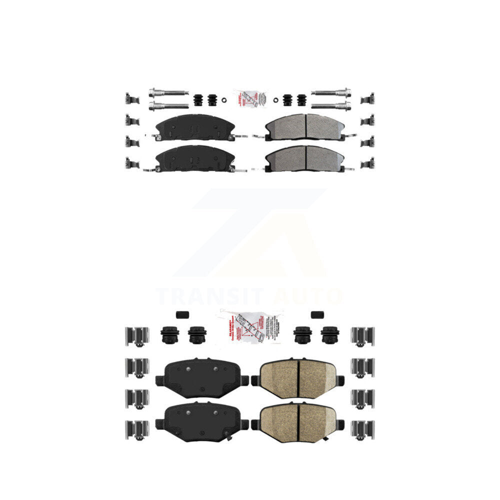Semi-Metallic Disc Brake Pads Front Rear Kit For Ford Explorer Flex Taurus Sedan