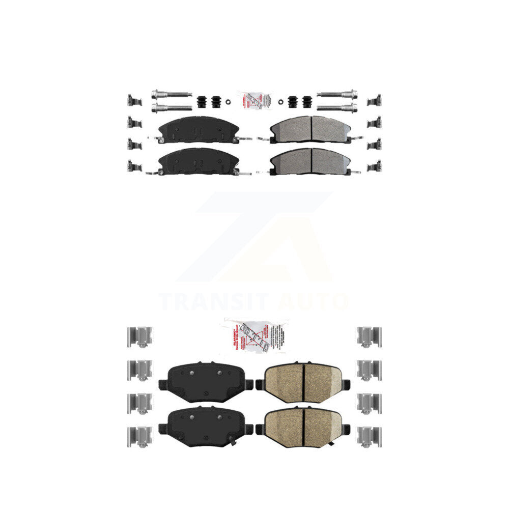 Semi-Metallic Ceramic Disc Brake Pads Front Rear Kit For Ford Explorer Flex MKS