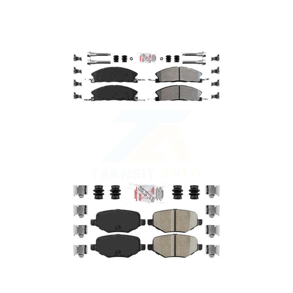 Semi-Metallic Ceramic Disc Brake Pads Front Rear Kit For Ford Explorer Police