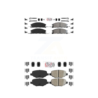 Semi-Metallic Ceramic Disc Brake Pads Front Rear Kit For Ford Explorer Police