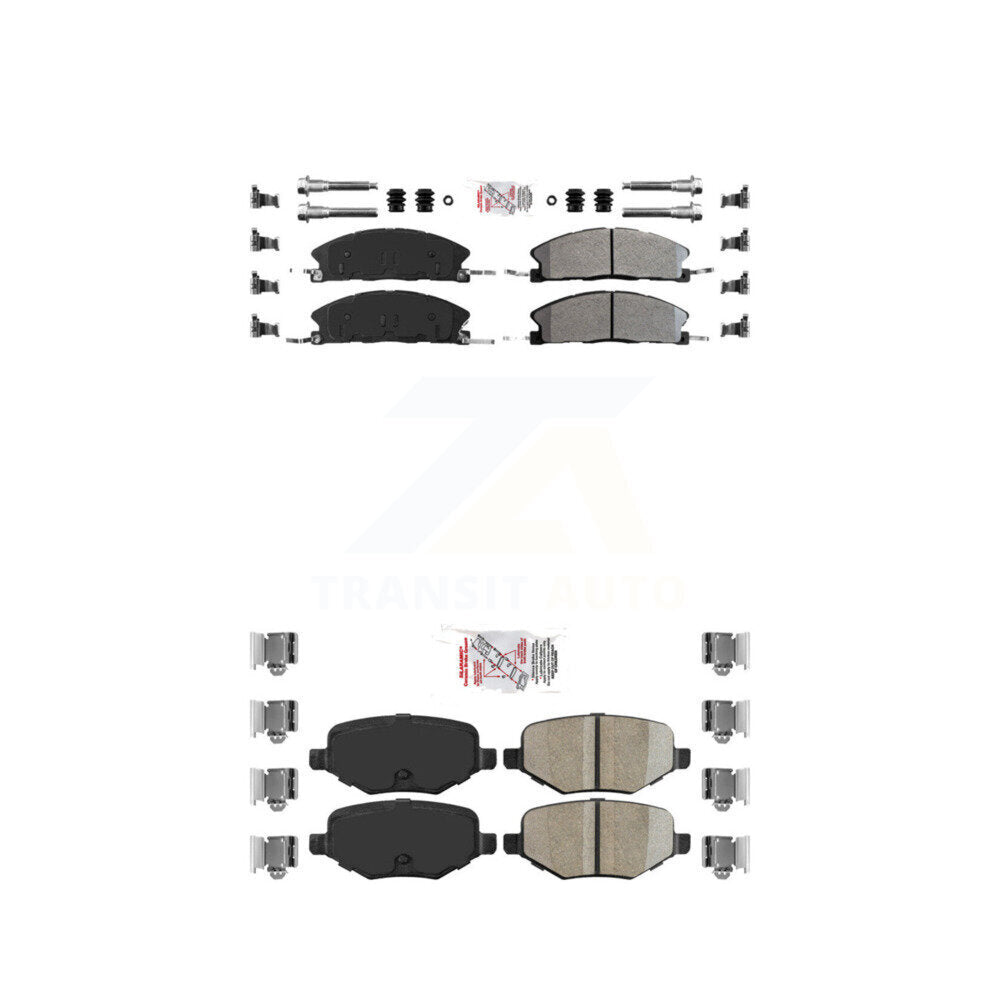 Semi-Metallic Ceramic Disc Brake Pads Front Rear Kit For Ford Explorer Police