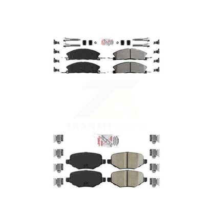 Semi-Metallic Ceramic Disc Brake Pads Front Rear Kit For Ford Explorer Police