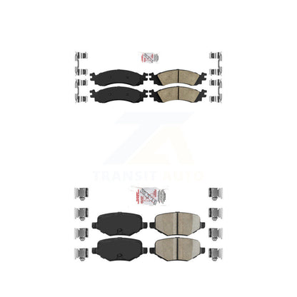Ceramic Disc Brake Pads Front Rear Kit For 2010-2012 Ford Taurus SHO