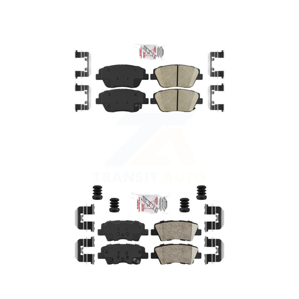 Ceramic Disc Brake Pads Front Rear Kit For Hyundai Sonata Kia Optima