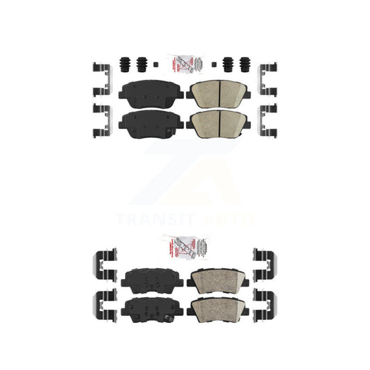 Ceramic Disc Brake Pads Front Rear Kit For Hyundai Sonata Kia Optima