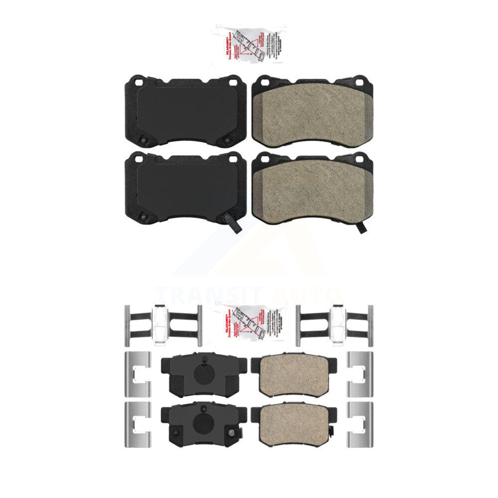 Semi-Metallic Ceramic Disc Brake Pads Front Rear Kit For Acura TL