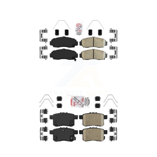 Ceramic Disc Brake Pads Front Rear Kit For Honda Accord Acura TSX