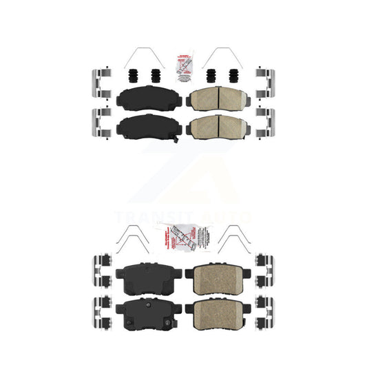 Ceramic Disc Brake Pads Front Rear Kit For Honda Accord Acura TSX