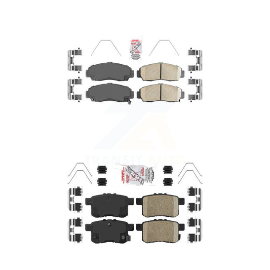 Ceramic Disc Brake Pads Front Rear Kit For Honda Accord Acura TSX