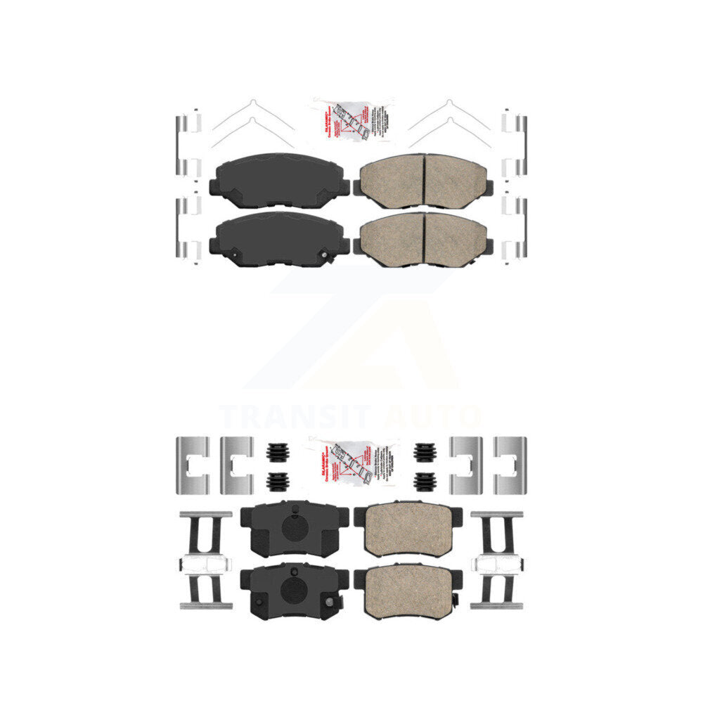 Ceramic Disc Brake Pads Front Rear Kit For Honda Accord CR-V Element Acura ILX
