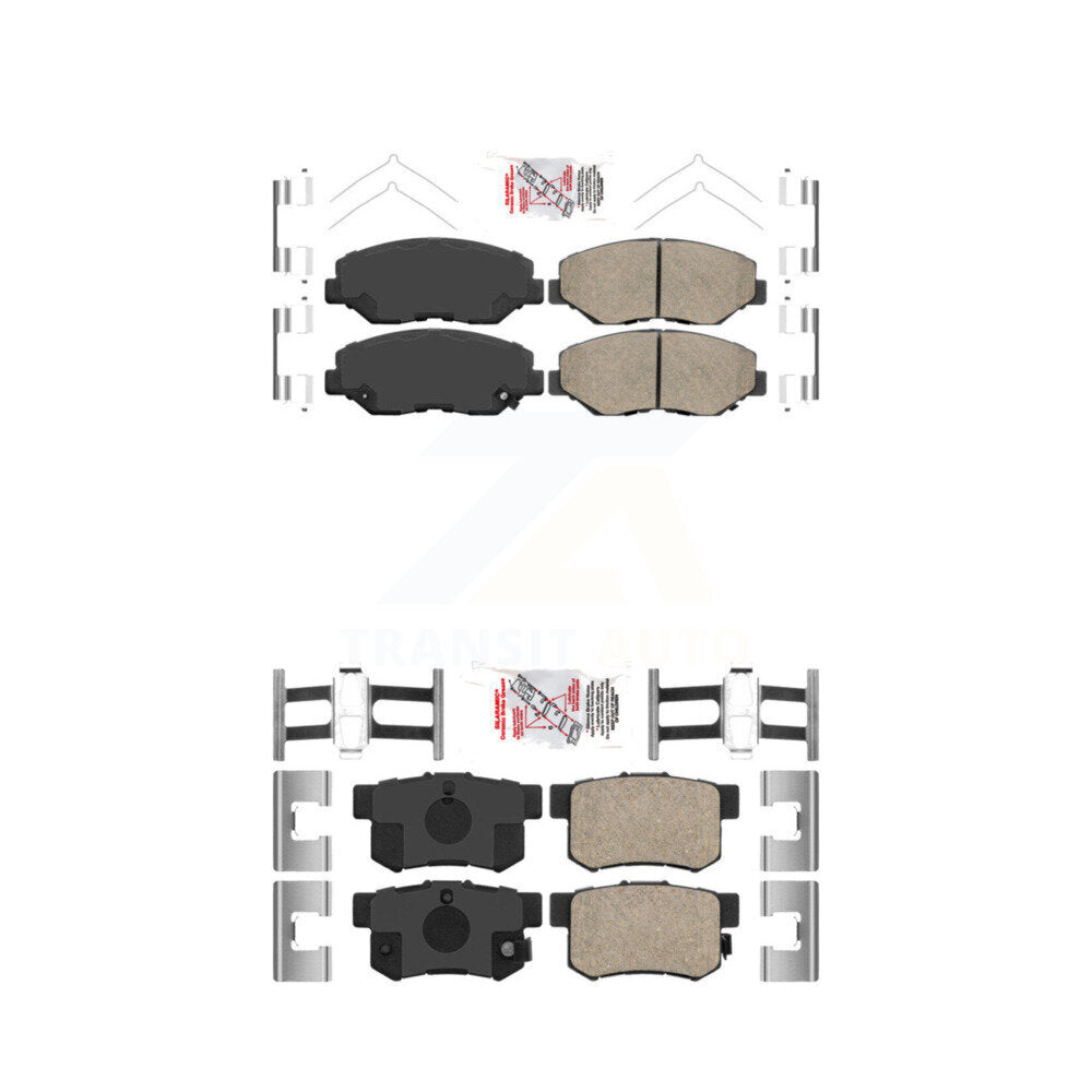 Ceramic Disc Brake Pads Front Rear Kit For Honda Accord CR-V Element Acura ILX