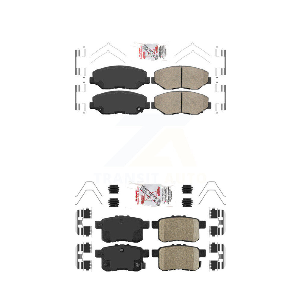 Ceramic Disc Brake Pads Front Rear Kit For Honda Accord