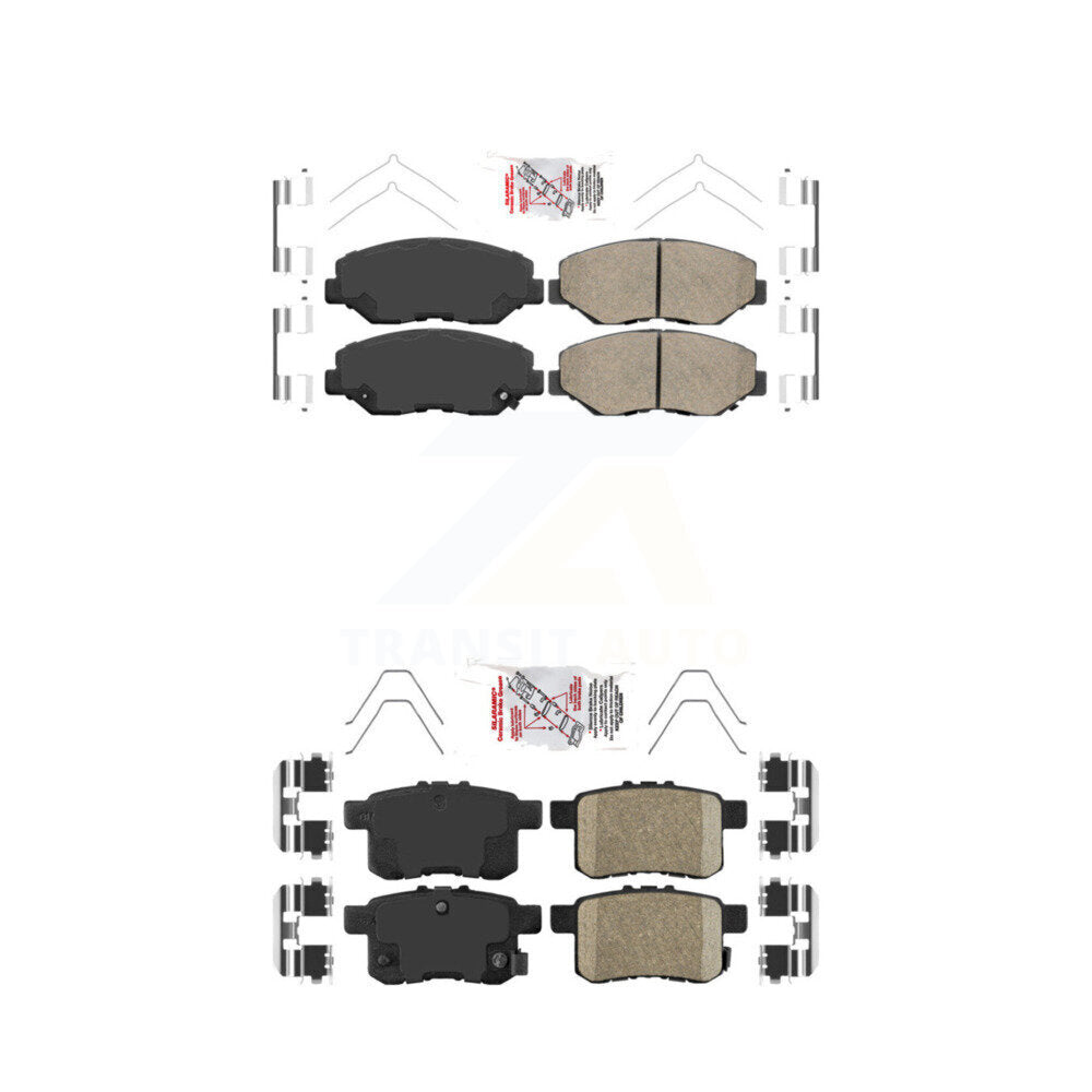 Ceramic Disc Brake Pads Front Rear Kit For Honda Accord