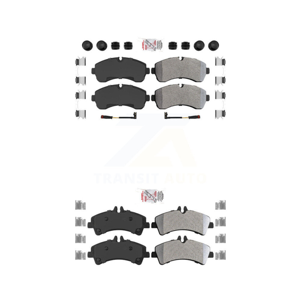 Semi-Metallic Disc Brake Pads Front Rear Kit For Sprinter 3500 Mercedes-Benz