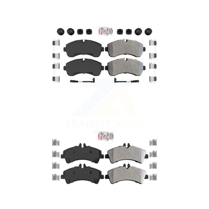Semi-Metallic Disc Brake Pads Front Rear Kit For Sprinter 3500 Mercedes-Benz