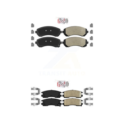 Semi-Metallic Ceramic Disc Brake Pads Front Rear Kit For Buick Rendezvous Aztek