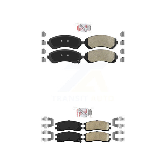 Semi-Metallic Ceramic Disc Brake Pads Front Rear Kit For Buick Rendezvous Aztek