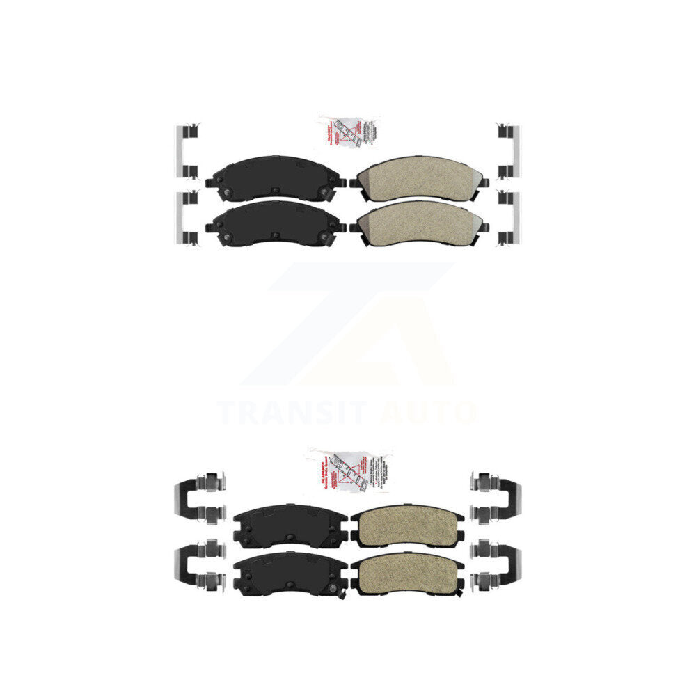 Semi-Metallic Disc Brake Pads Front Rear Kit For 2004 Pontiac Bonneville GXP