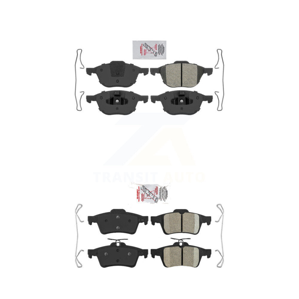Semi-Metallic Ceramic Disc Brake Pads Front Rear Kit For Ford Mazda 3 Escape 5