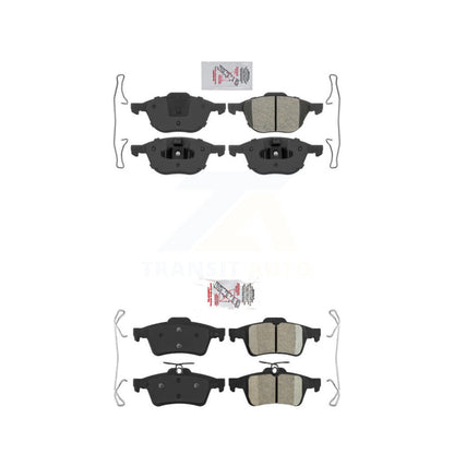 Semi-Metallic Ceramic Disc Brake Pads Front Rear Kit For Ford Mazda 3 Escape 5