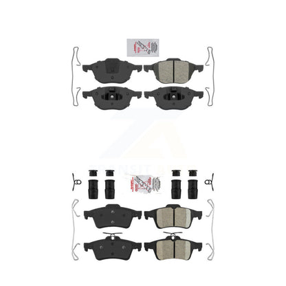 Semi-Metallic Ceramic Disc Brake Pads Front Rear Kit For Ford Mazda 3 Escape 5