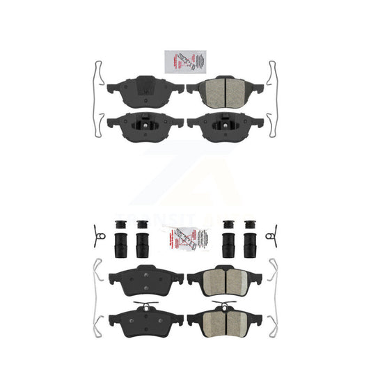 Semi-Metallic Ceramic Disc Brake Pads Front Rear Kit For Ford Mazda 3 Escape 5