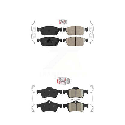Ceramic Disc Brake Pads Front Rear Kit For 2013-2018 Ford Focus ST