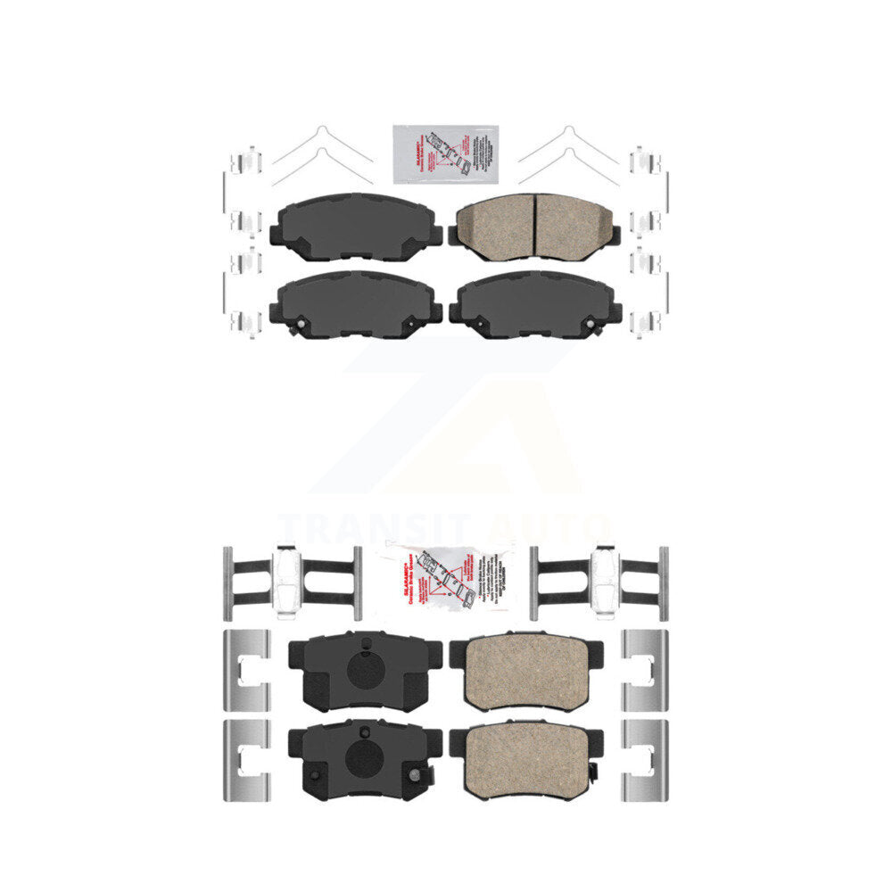 Ceramic Disc Brake Pads Front Rear Kit For Honda Civic Acura ILX