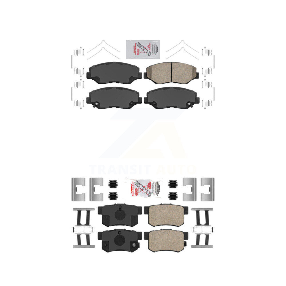 Ceramic Disc Brake Pads Front Rear Kit For Honda Civic Acura ILX