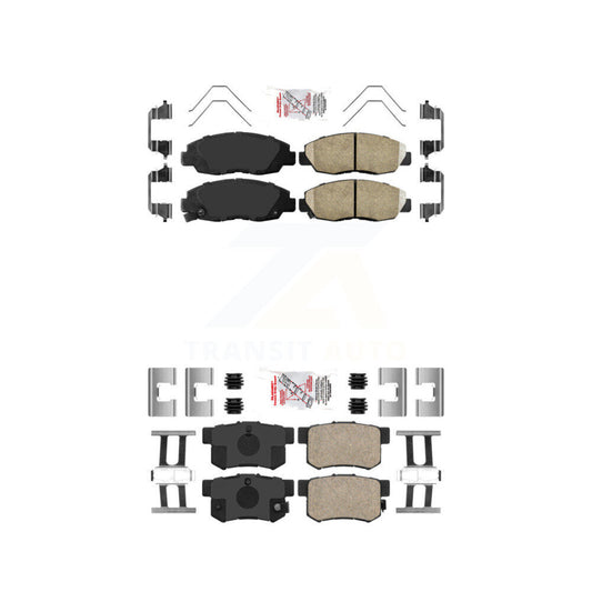 Ceramic Disc Brake Pads Front Rear Kit For Honda Civic
