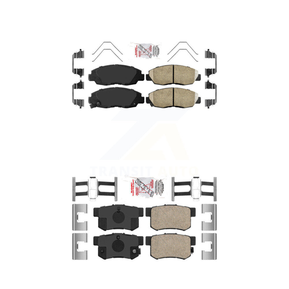 Ceramic Disc Brake Pads Front Rear Kit For Honda Civic
