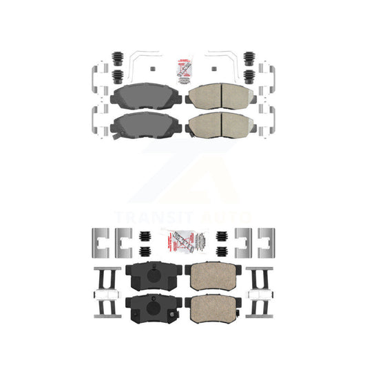 Ceramic Disc Brake Pads Front Rear Kit For Honda Civic