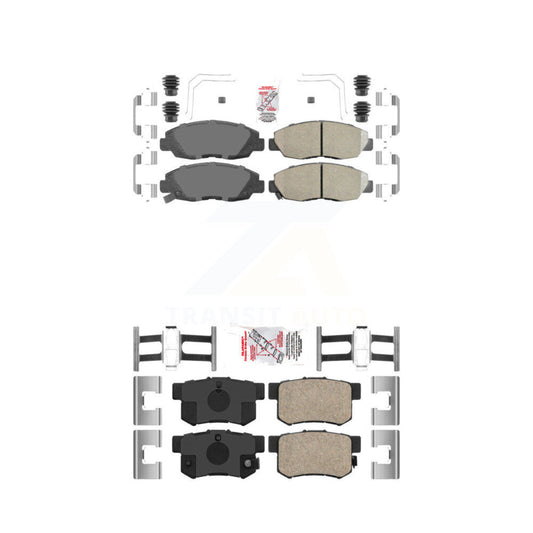 Ceramic Disc Brake Pads Front Rear Kit For Honda Civic