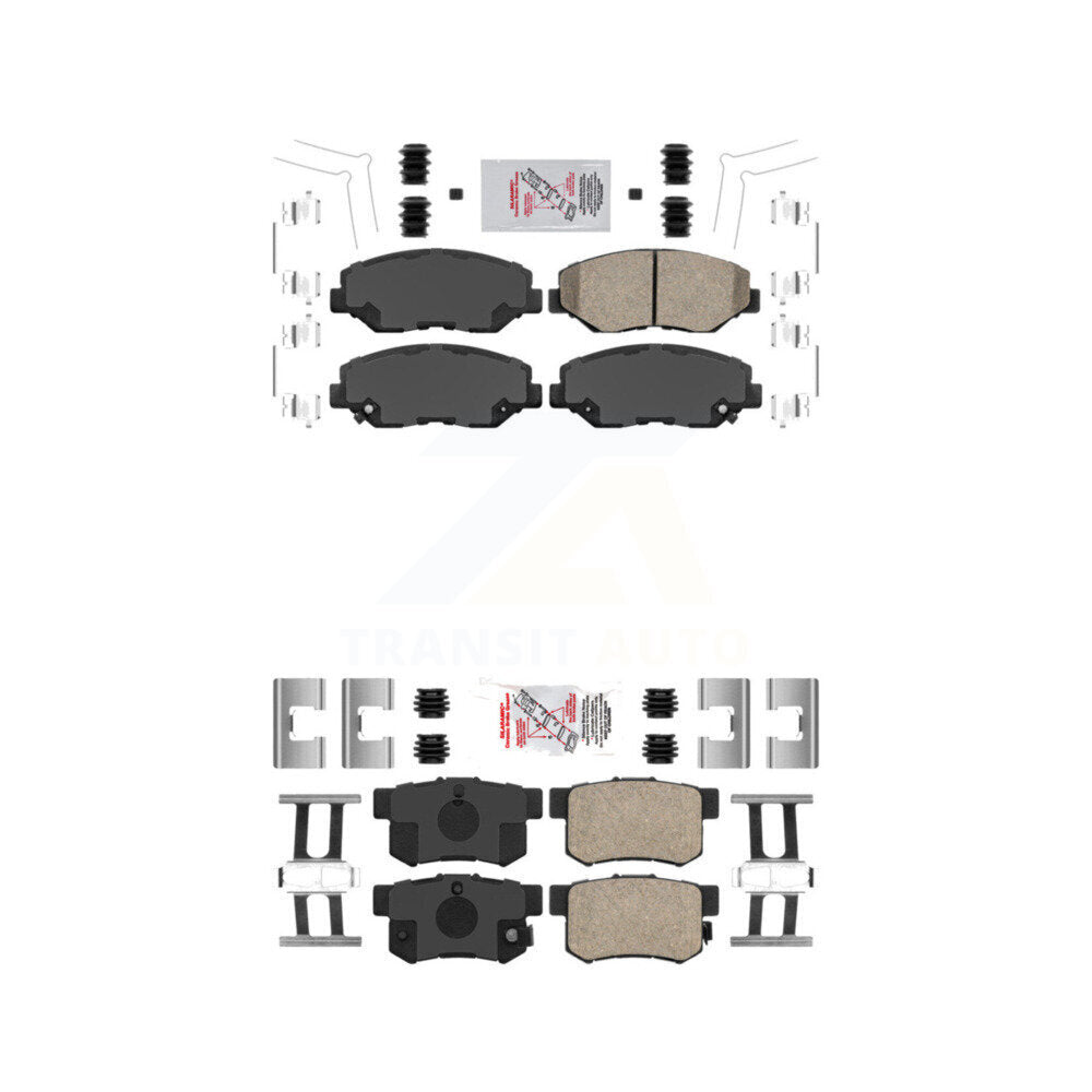 Ceramic Disc Brake Pads Front Rear Kit For Honda Civic Acura ILX