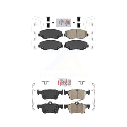 Ceramic Disc Brake Pads Front Rear Kit For Honda Civic