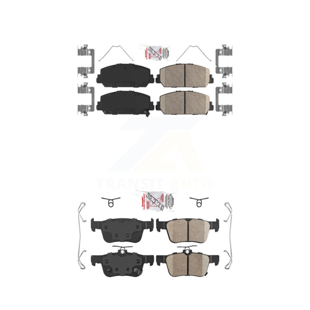 Ceramic Disc Brake Pads Front Rear Kit For Honda Civic