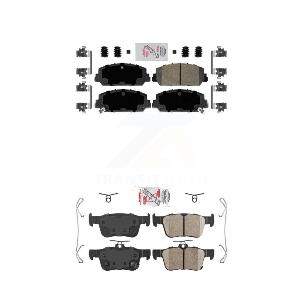 Ceramic Disc Brake Pads Front Rear Kit For Honda Civic