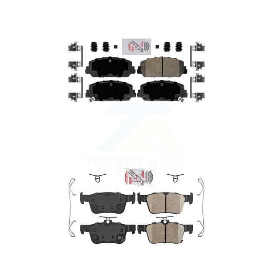 Ceramic Disc Brake Pads Front Rear Kit For Honda Civic