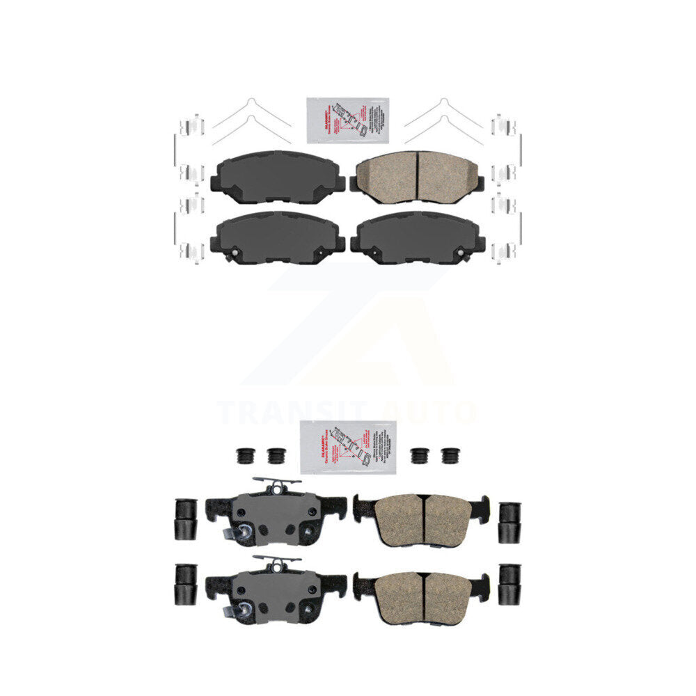 Ceramic Disc Brake Pads Front Rear Kit For Honda Civic