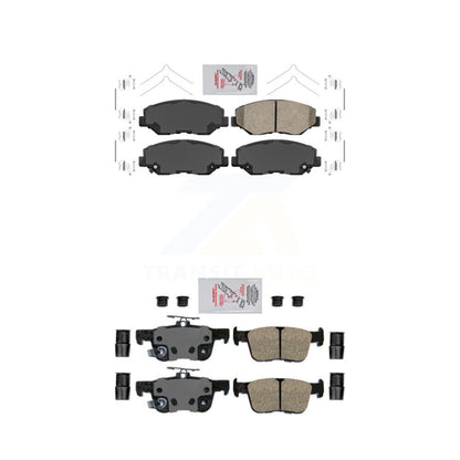 Ceramic Disc Brake Pads Front Rear Kit For Honda Civic